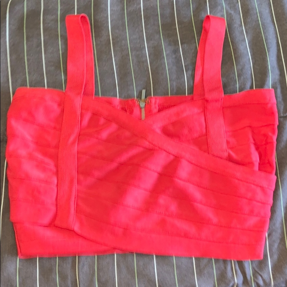 Bebe bandage crop top sz large for medium - Picture 4 of 5